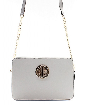 Messenger Handbag  Design Faux Leather Classic Style S038 39711 White